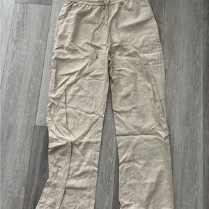 Zara Cream Linen Trousers
